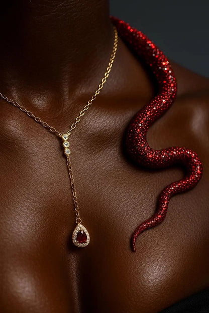 SERPENT TEAR NECKLACE.
