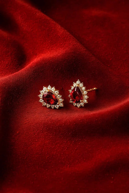 PERSEFONE’S BLOOD DROP STUDS.