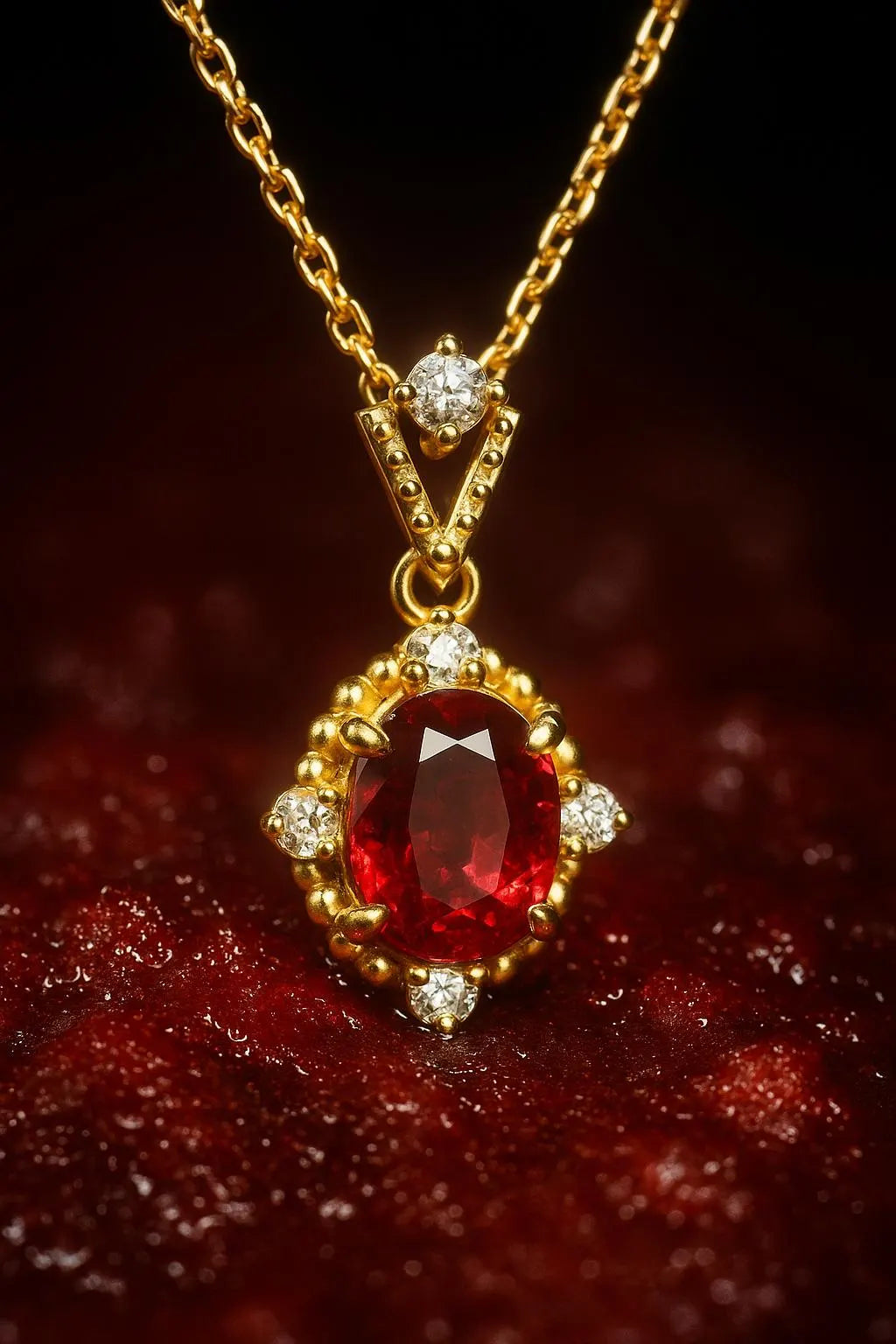 RUBY FLAME NECKLACE.