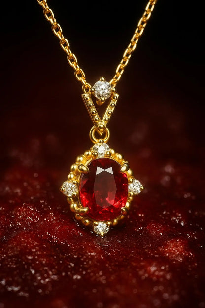RUBY FLAME NECKLACE.