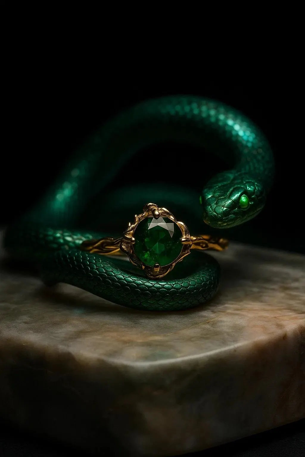 EMERALD DEPTH RING.