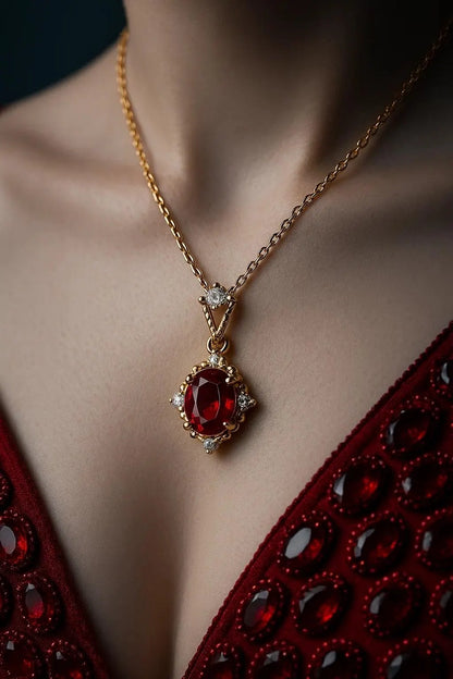 RUBY FLAME NECKLACE.