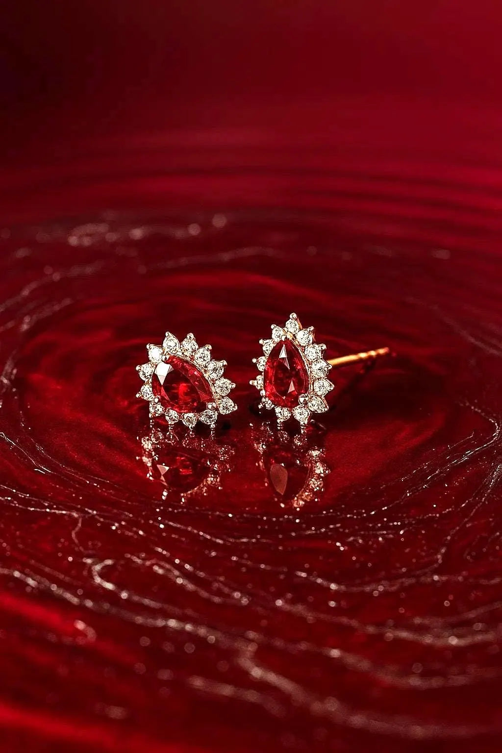 PERSEFONE’S BLOOD DROP STUDS.