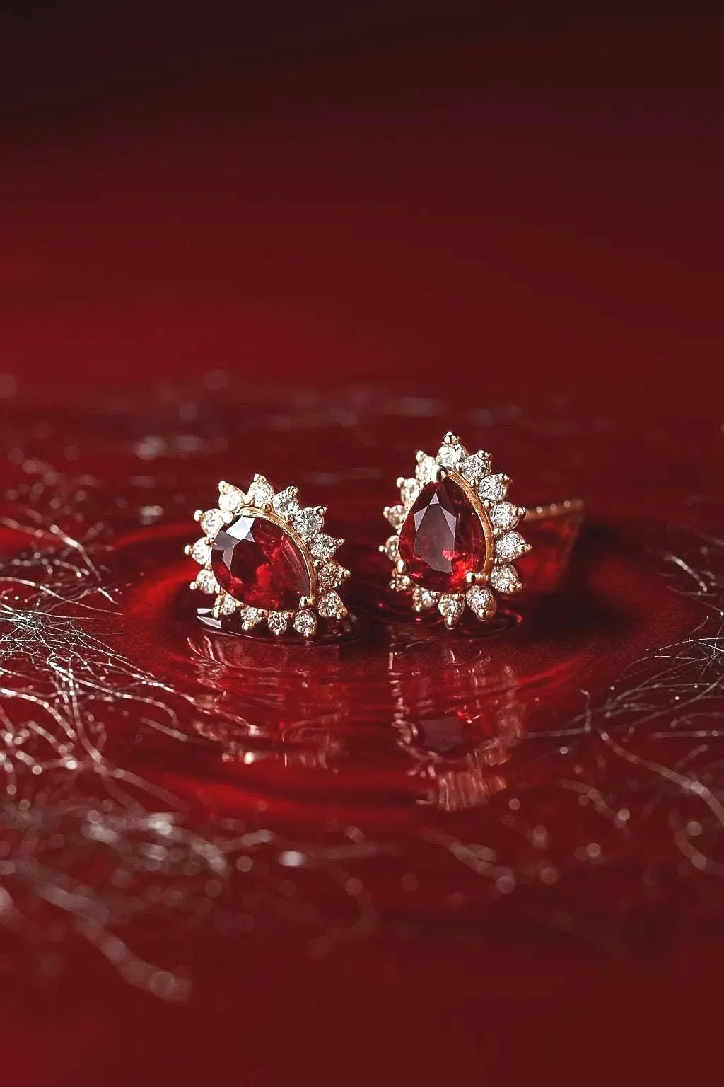 PERSEFONE’S BLOOD DROP STUDS.
